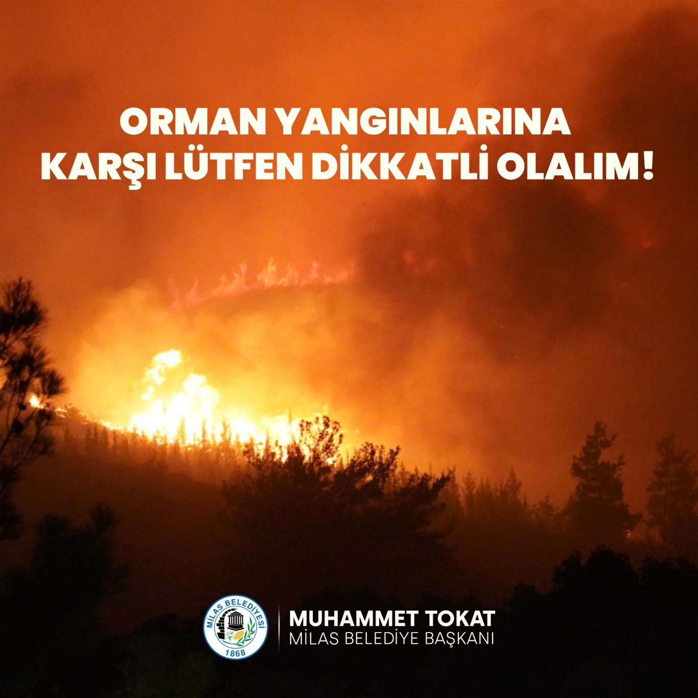 Milas'ta belediyeden orman yangınları için duyarlılık çağrısı haberi